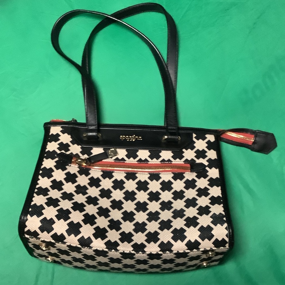 Spartina 449 Black and White Geometric Shoulder Bag